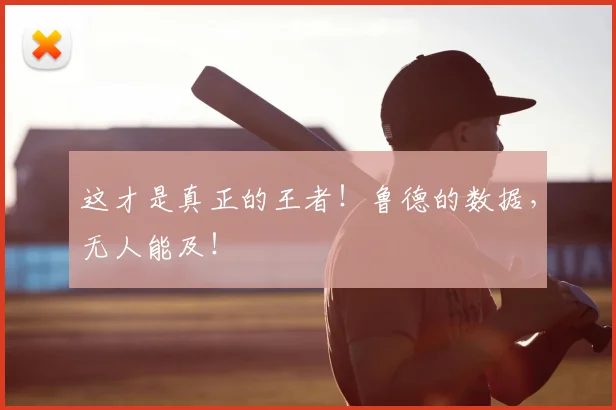 这才是真正的王者！鲁德的数据，无人能及！