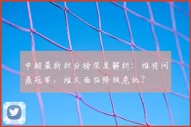 中超最新积分榜深度解析:谁将问鼎冠军,谁又面临降级危机?